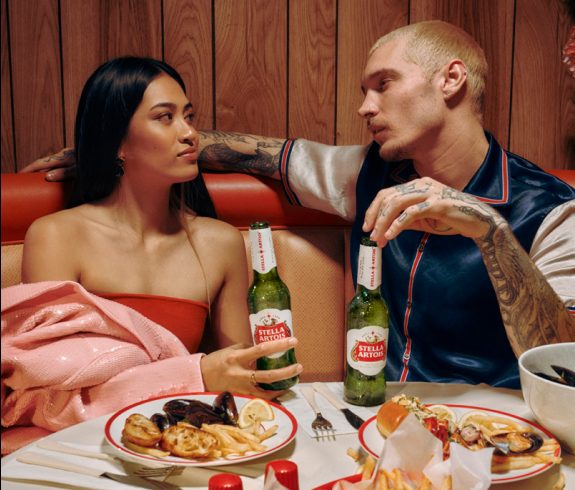 Stella Artois on the table